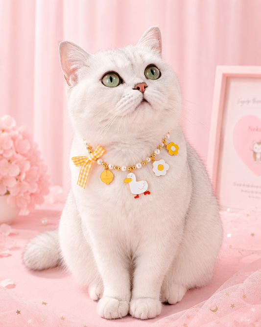 Picnic Cat Charm Necklace