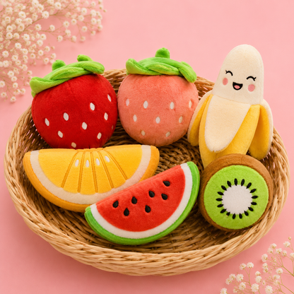 Fresh Picked Fruit Pals - Plush Cat Toys