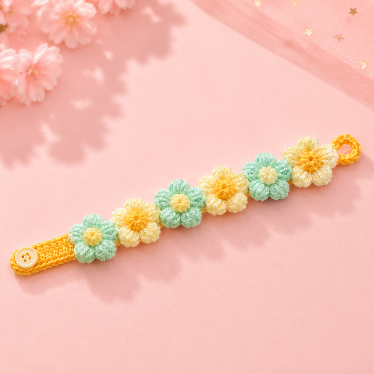 Bloom & Button Flower Cat Collar