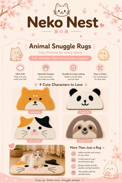 Cute Animal Snuggle Rugs