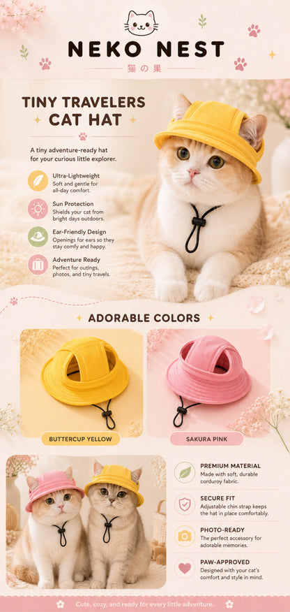 Tiny Travelers Cat Cap