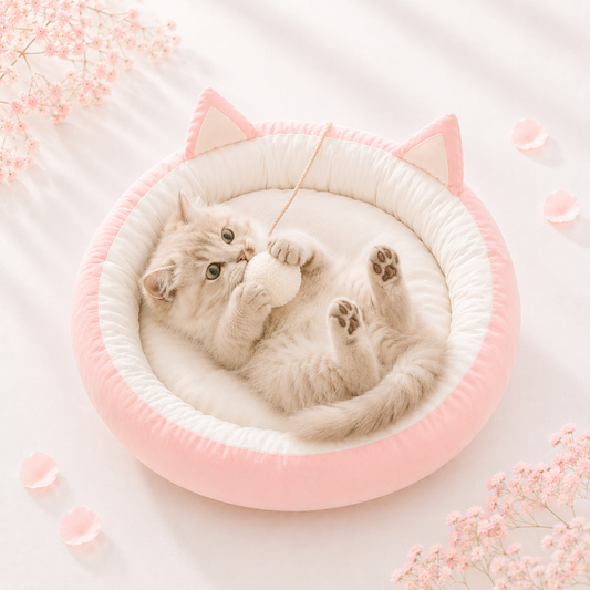 Soft Pink Neko Nest Bed