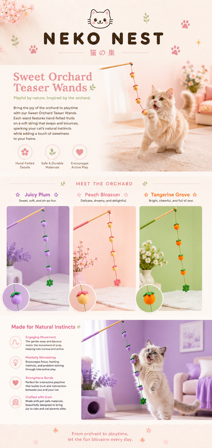 Sweet Orchard Teaser Wands - Cat Toys
