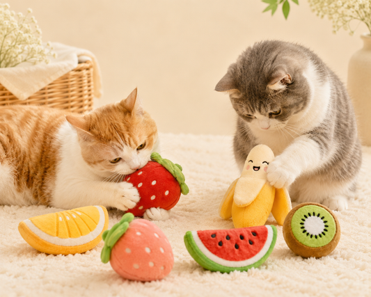 Fresh Picked Fruit Pals - Plush Cat Toys