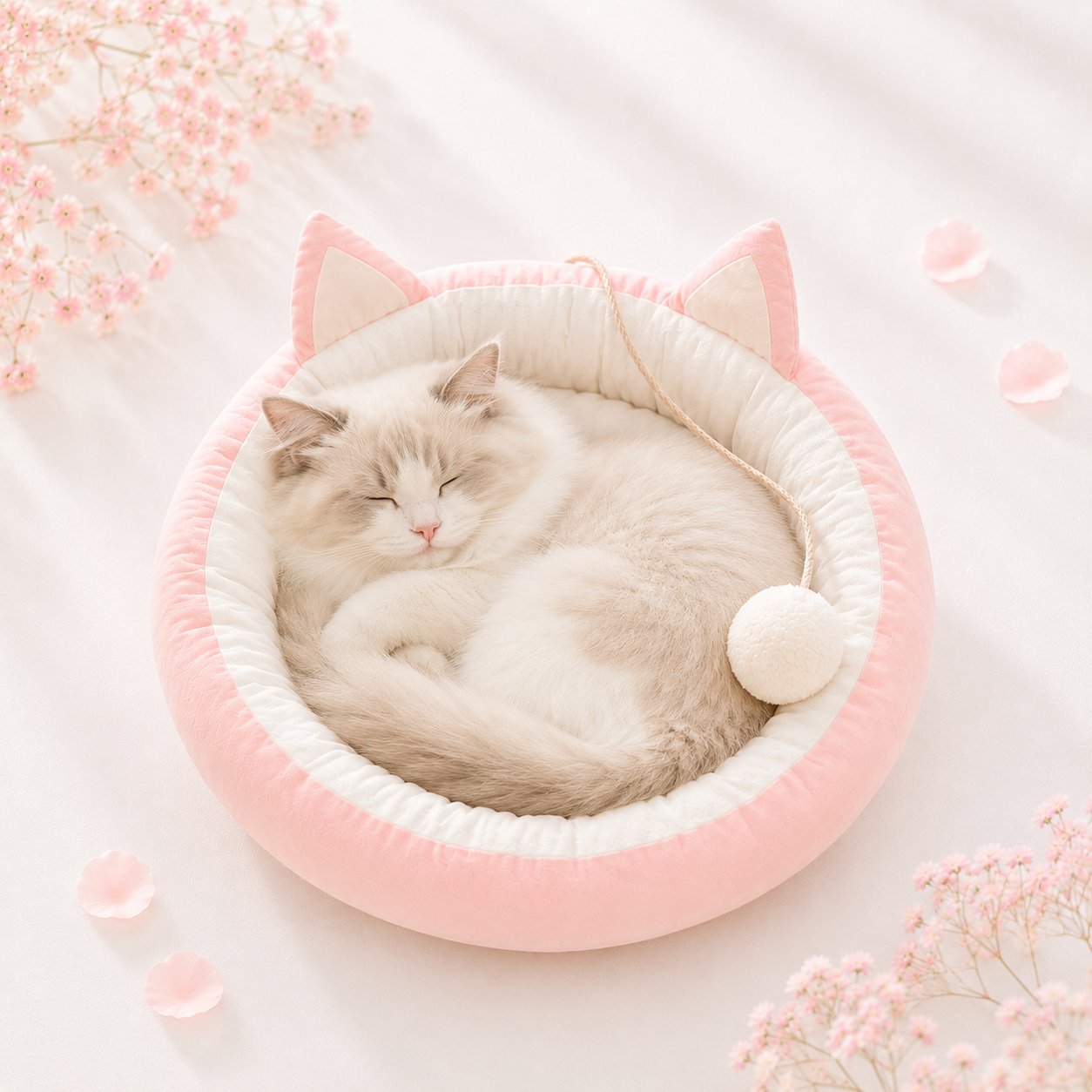 Soft Pink Neko Nest Bed