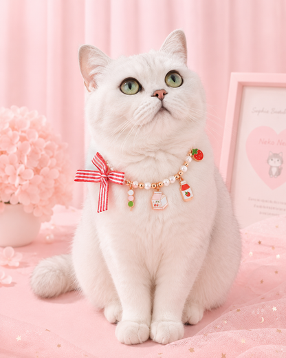 Picnic Cat Charm Necklace