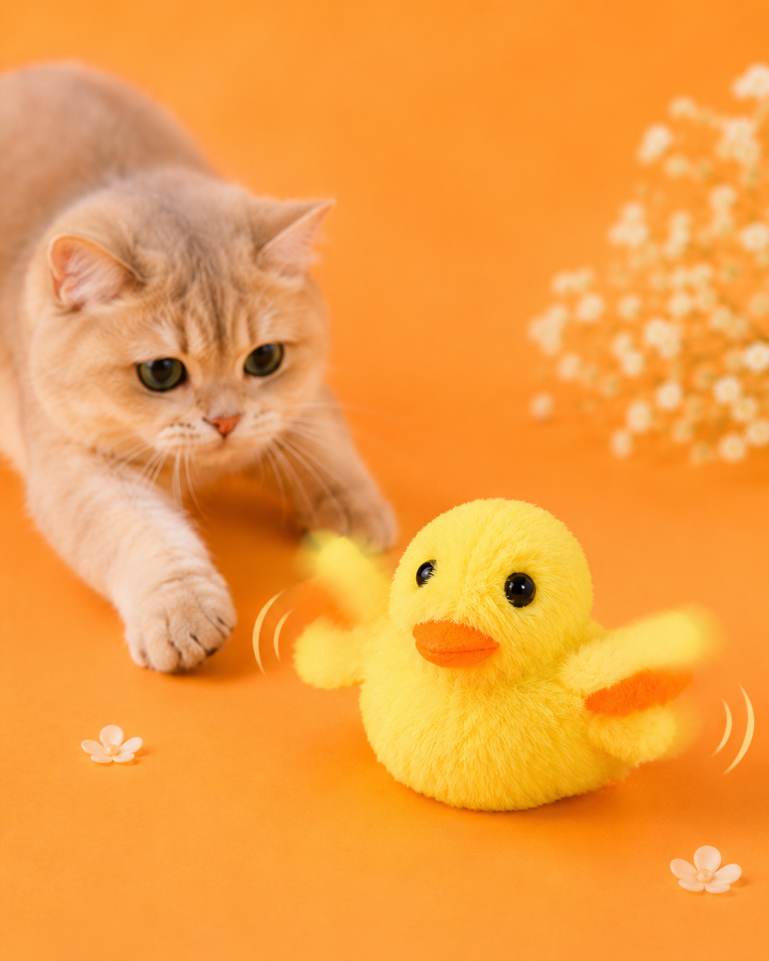Wiggle Wings - Interactive Ducky Plush Cat Toy