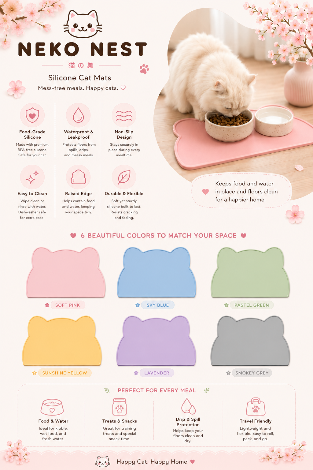 Cozy Kitty Mealtime Mat's